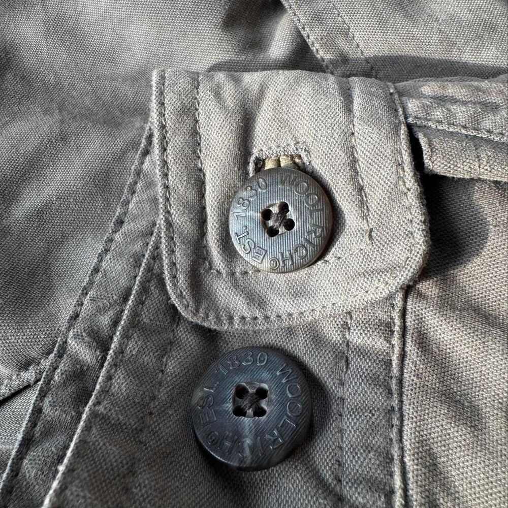 Woolrich green heavy utility jacket with plaid lining - Picture 5 of 8